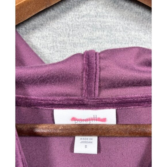 Pure J Jill Velvet Purple‎ Hoodie Long Sleeve Relaxed Fit Tunic Womens  S - Picture 2 of 5